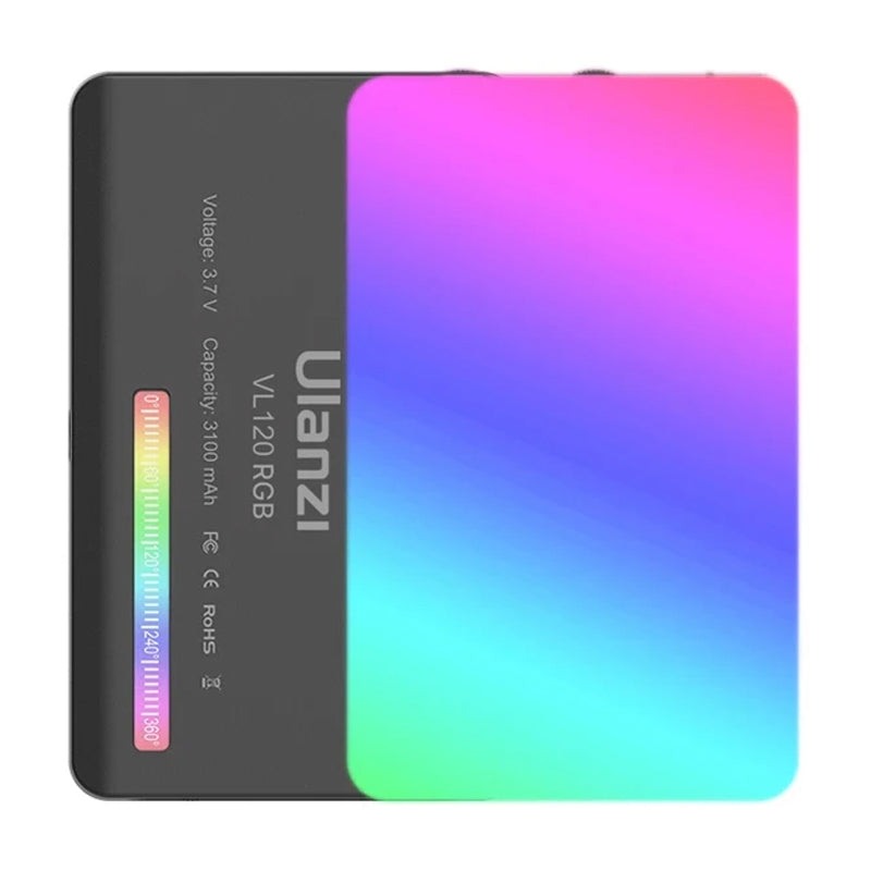 ULANZI VL120 – Luz LED, Milhares de cores, 20 Efeitos e Temperatura de Cor 2500K a 9000K ULANZI VL120 – Luz LED, Milhares de cores, 20 Efeitos e Temperatura de Cor 2500K a 9000K